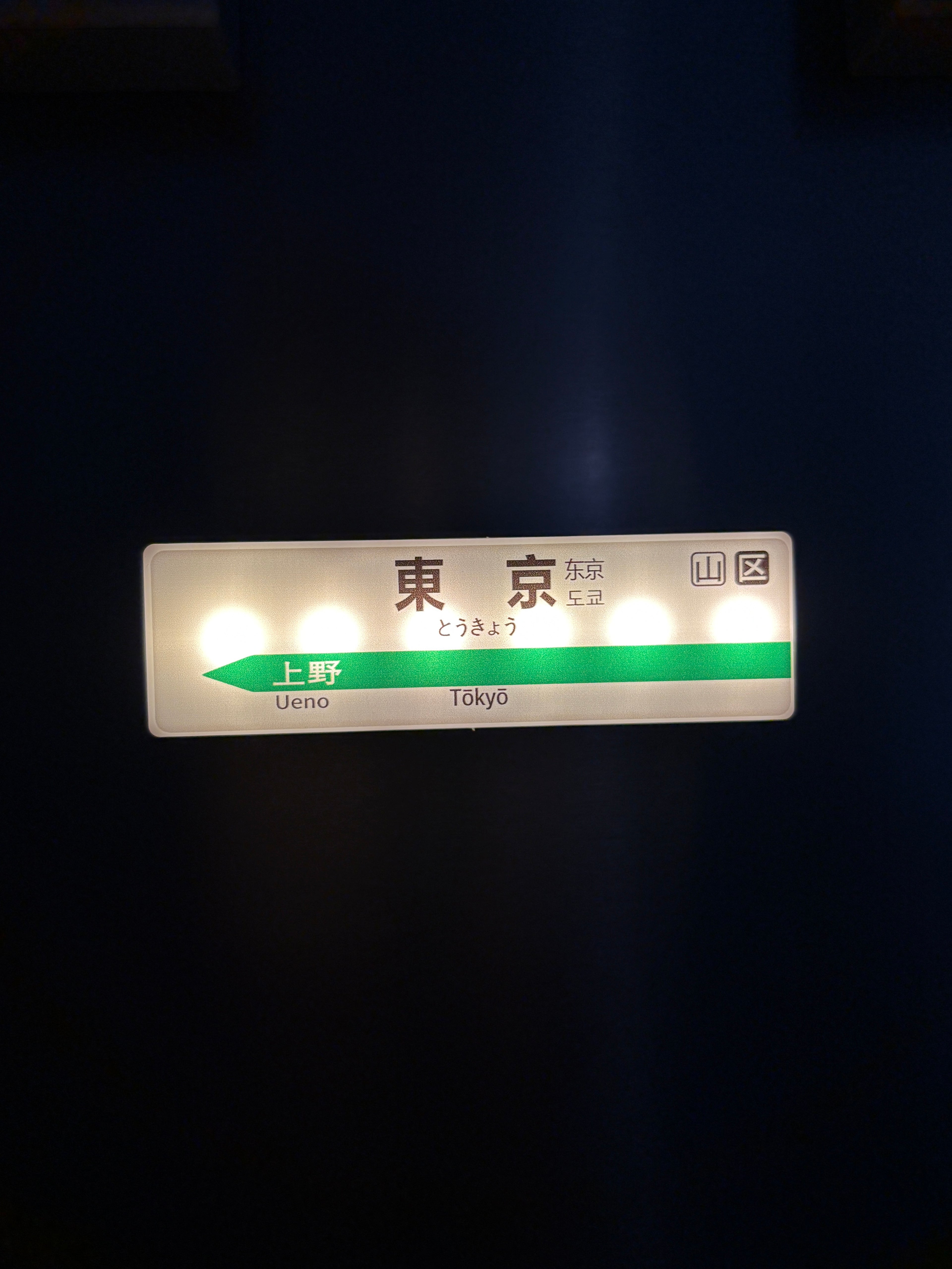 Tokyo Train Station Lightbox Fridge Magnet