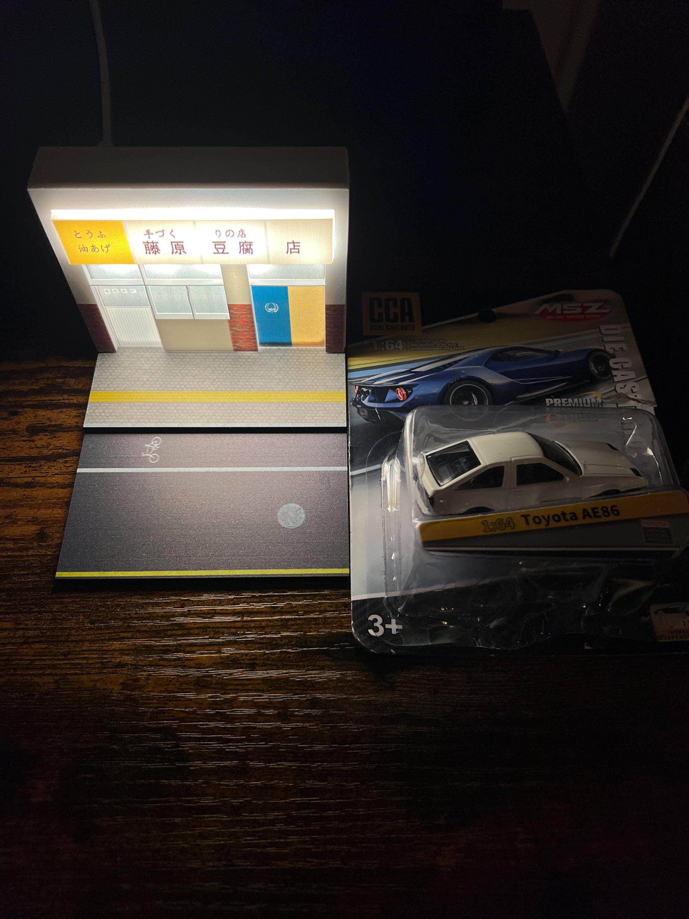 Initial D Anime Inspired AE86 Diorama 1/64 Scale