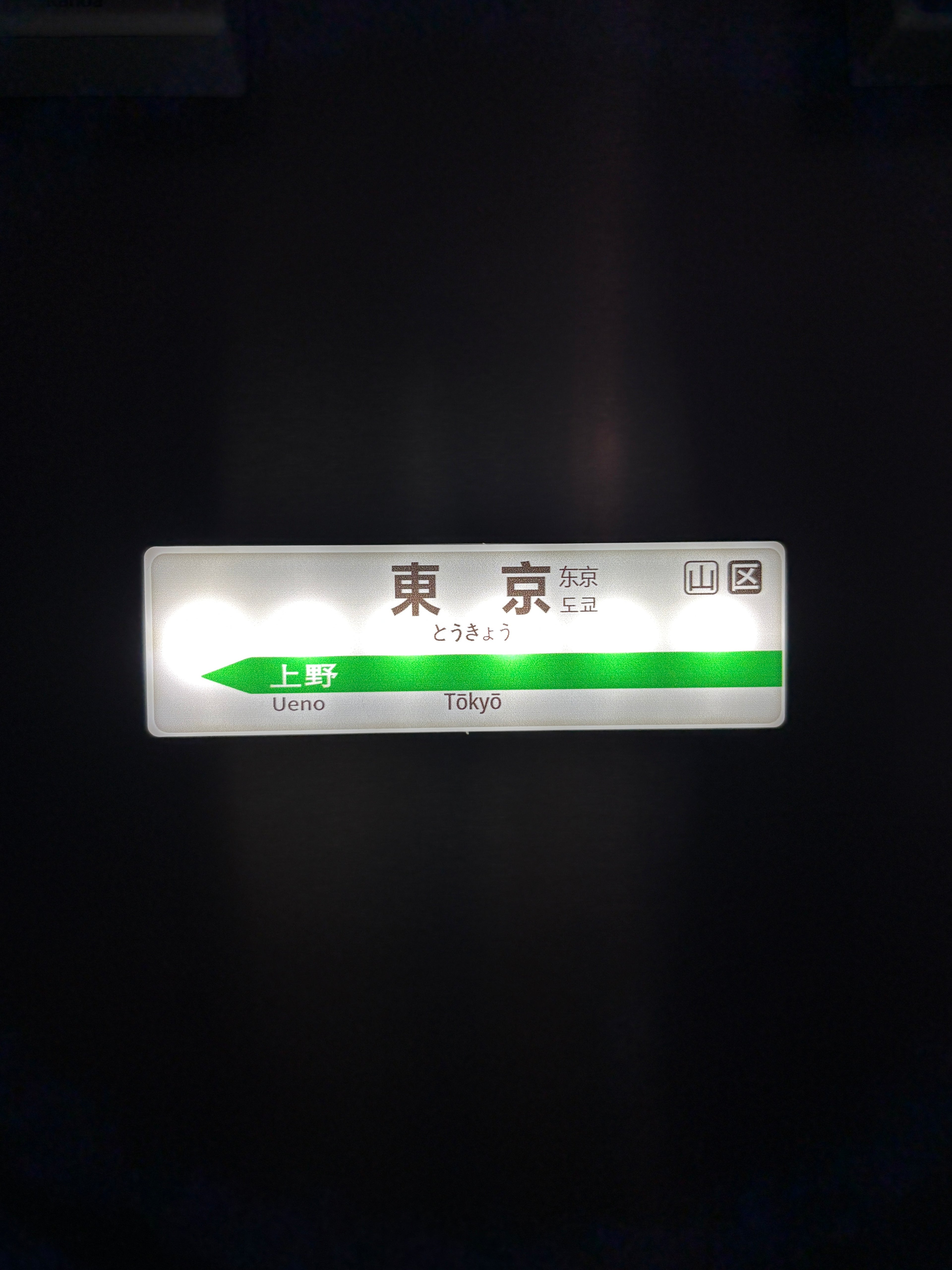 Tokyo Train Station Lightbox Fridge Magnet