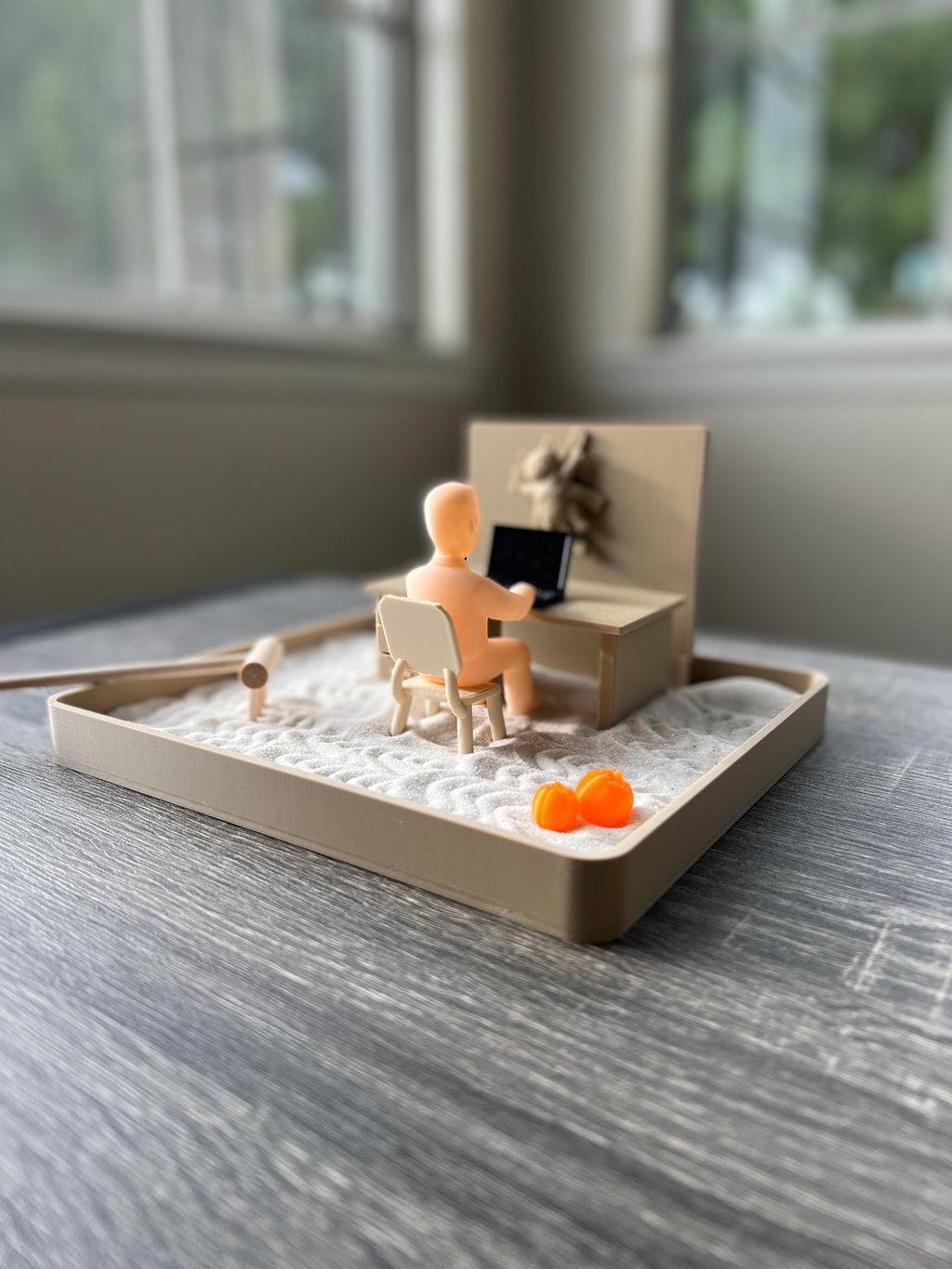 Cat Theme Zen Garden, Sensory Stress Relief Office Desk Decoration
